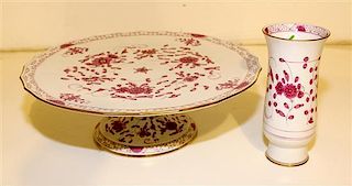 Two Meissen Porcelain Articles Diameter of first 13 inches.