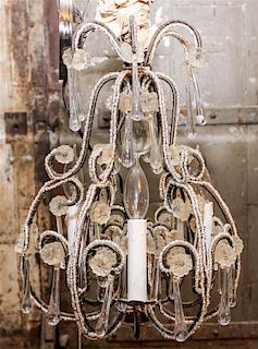 * A Beaded Chandelier. Height 16 1/2 inches.