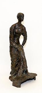* A Bronze Figure Height 20 1/2 inches.