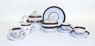 * An Assembled English Tea Service Width of first over handle 10 inches.