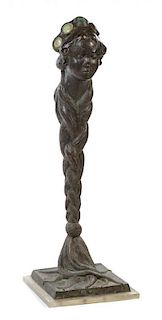 A Contemporary Bronze Sculpture, Hasselle Height 51 1/4 inches