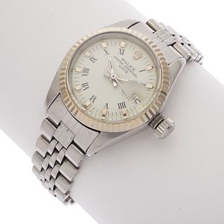 Ladies Rolex Stainless Steel Oyster Perpetual Date Watch