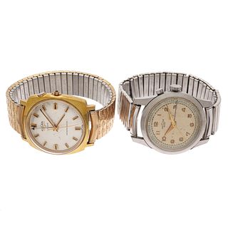 Two Gent's Vulcain Cricket Wristwatches