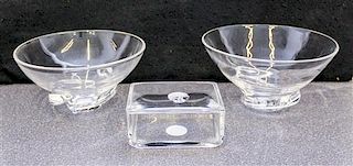A Pair of Steuben Bowls Diameter of bowls 7 1/4 inches.