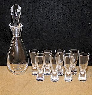 A Steuben Decanter Height of decanter overall 11 1/2 inches.