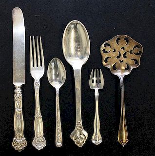 A Collection of American Silver Flatware, 20TH CENTURY, comprising: 12 R. Wallace & Sons dinner forks 12 R. Wallace & Sons di