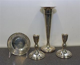 A Collection of American Silver Articles Height of first 12 inches.