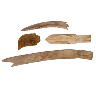 Four Archaic Form Jadeite Blades