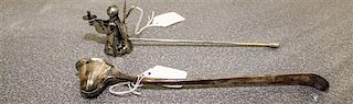 * Two American Silver-Plate Candle Snuffs Length of longer 10 1/4 inches.