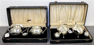A Collection of English Silver Table Articles, E. Viners, Sheffield, 1949, Buckingshire pattern, comprising a pair of sauce b