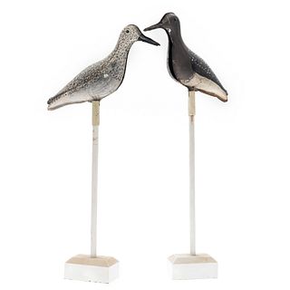 Two Contemporary Folk Art Painted Metal Decoys
