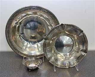 Three American Silver Table Articles, Towle Silversmiths, Newburyport, MA, comprising two Louis XIV bowls and a nut dish.