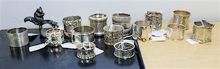 A Collection of Silver-Plate Napkin Rings, , 15 items total.
