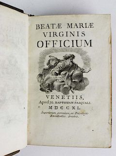 1740 Beatae Mariae Virginis Officiumby Pasquali, Venice