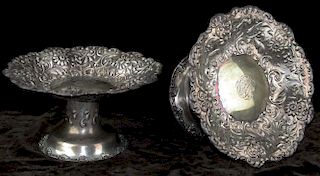 Pair Of Tiffany & Co. Sterling Silver Tazas Or Compotes