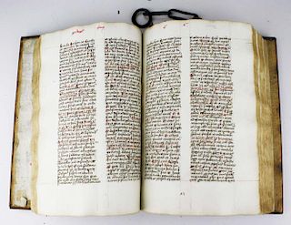 Early Medieval Handwritten Book From A Chained Library