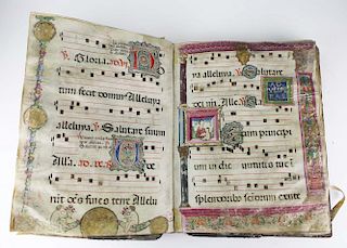 14Th C Medieval Italian Baroque Antiphony (Songbook)