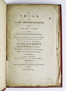 1794 The Trial Of The Honorable Richard Bingham