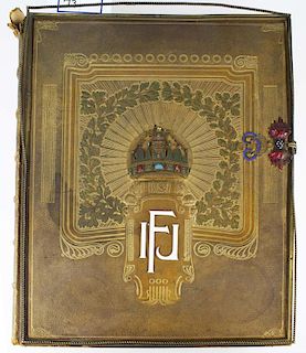 1890 A Kiraly Konyve Budapest, Hungary Large Folio Book