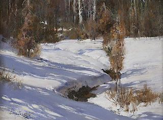Cyrus Afsary b. 1940 NAWA, NWR, OPA | Snowy Landscape