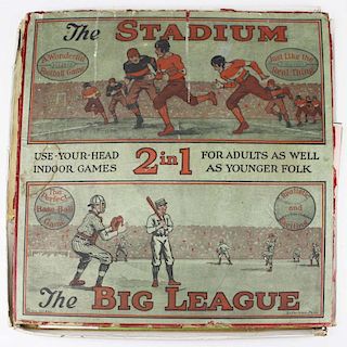 Rare 1921 Two Part Board Game Baseball & Football