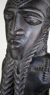 Ca. 1950 African Carved Wood Male Figure.