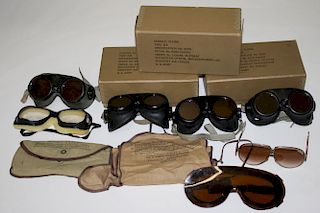 Large Lot Of Us Military Goggles And Glasses