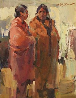 William Reese 1938 - 2010 NAWA | Two Indians Wrapped in Blankets