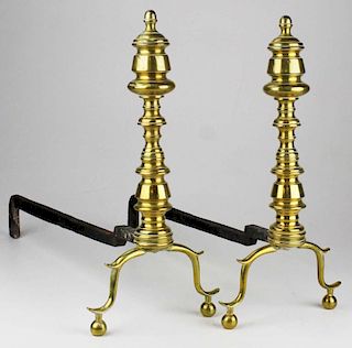 Early 19Th C Ball Foot Andirons