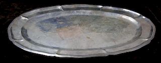 Maciel Mexican Mid-Century Sterling Silver Oval Platter