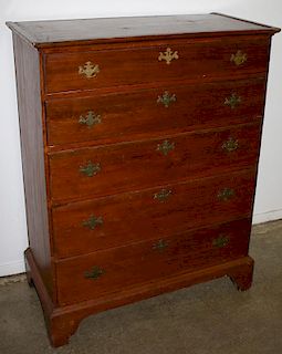 Chippendale 5 Drawer Tall Chest