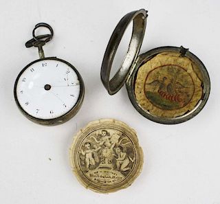 1780'S John Hyland London Silver Verge Fusee Pocket Watch