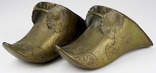 Pair Of Bronze Mongolian Stirrups.