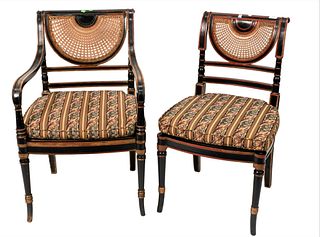 Pair Of Regency Style Painted Chairs