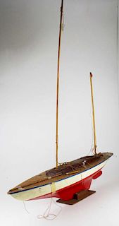 Pond Boat Sailing Model On Stand