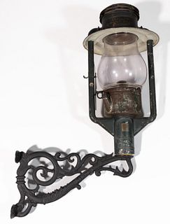 SHEET-IRON STEAM GAUGE & LANTERN CO. NO. 3 TUBULAR STREET LAMP WITH BRACKET