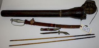 Sword, Knife And Quiver