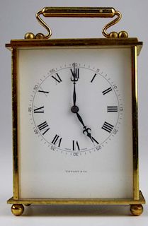 Mid 20Th C Tiffany & Co Carriage Clock W/ Swiss Works