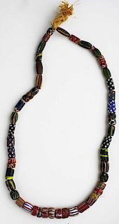 Venetian Chevron Antique Bead Necklace.