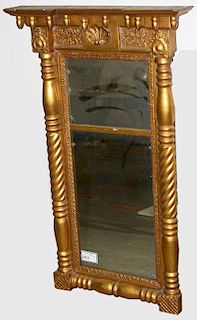 Sheraton Gilt Split Column Mirror