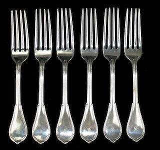 6 Gorham Cottage Sterling Silver Dinner Forks