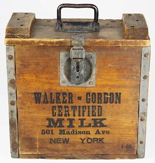 Ca 1926 Walker-Gordon Certified Milk Wooden Box
