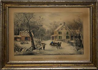 Two Lithographs American Homestead And The Young Continental
