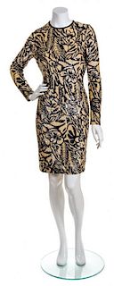 * A Bill Blass Black and Ivory Sequined Dress, No Size.