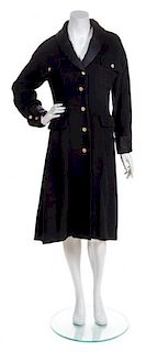 * A Chanel Black Coat, Size 36.