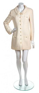 * A Chanel Cream Wool Coat, No Size.