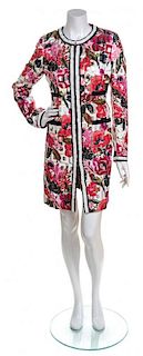 * A Dolce & Gabbana Jacquard Ribbon Trim Coat, No Size.