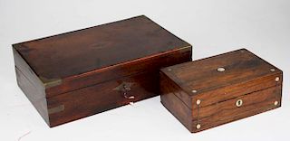 Two 19Th C Rosewood Boxes.