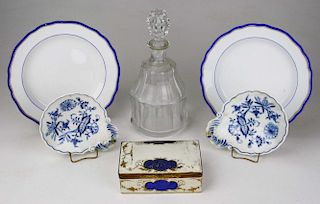 Lot Of European Porcelain Incl. Pair Of Meissen Plates,
