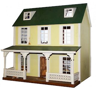 20Th C Furnished Three Story Doll House